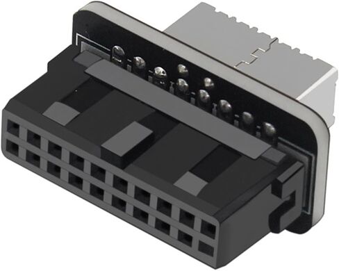 محول Usb3.0 19pin إلى النوع E، رأس عمودي 90 درجة للوحة الأمامية، ملحقات الكمبيوتر المكتبي in Kuwait