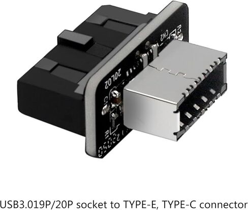 محول Usb3.0 19pin إلى النوع E، رأس عمودي 90 درجة للوحة الأمامية، ملحقات الكمبيوتر المكتبي in Kuwait