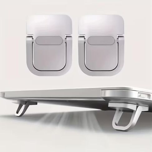 Portable Invisible Foldable Laptop Stand Ergonomic ABS Laptop Holder for 10 to 18 Inch Laptops Tablets and Phones, Compact Desktop Cooling Support Stand for Office Home Travel Use in Kuwait