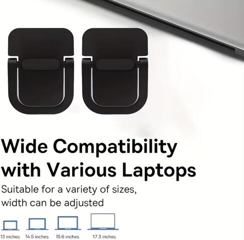 Portable Invisible Foldable Laptop Stand Ergonomic ABS Laptop Holder for 10 to 18 Inch Laptops Tablets and Phones, Compact Desktop Cooling Support Stand for Office Home Travel Use in Kuwait