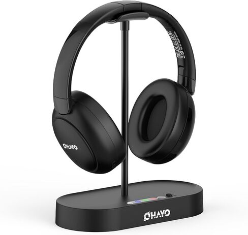 OHAYO Wireless TV Headphones for Seniors with Transmitter Charging Dock, Digital Optical AUX RCA Plug and Play Wireless Headphones for Watching TV, No Audio Delay, 100ft Range, Hearing Impaired Gifts in Kuwait