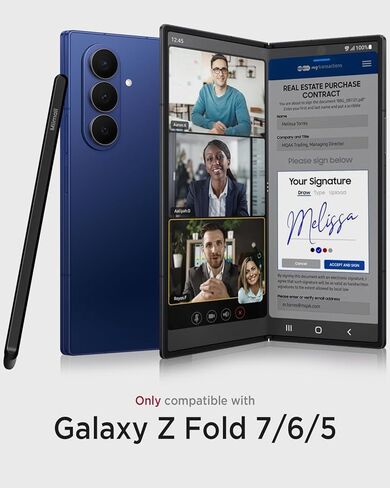 Miimall Stylus Pen for Samsung Galaxy Z Fold 7 6 5 Slim S Pen Fold Edition, Tilt Sensitivity, Pixel Precision Stylus Pencil for Pixel fold, Compatible for All Touch Screen iPhone iPad Android Tablet in Kuwait