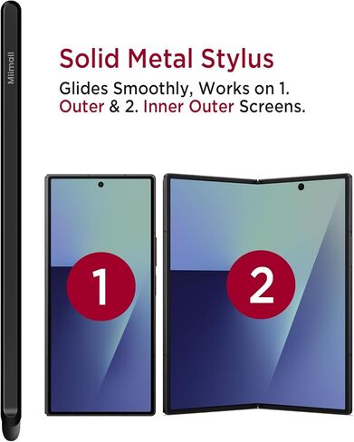 Miimall Stylus Pen for Samsung Galaxy Z Fold 7 6 5 Slim S Pen Fold Edition, Tilt Sensitivity, Pixel Precision Stylus Pencil for Pixel fold, Compatible for All Touch Screen iPhone iPad Android Tablet in Kuwait
