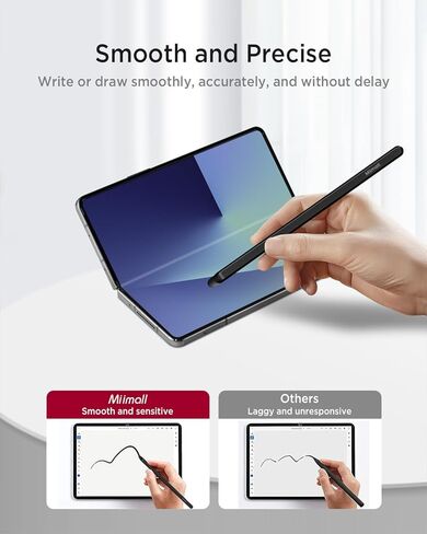Miimall Stylus Pen for Samsung Galaxy Z Fold 7 6 5 Slim S Pen Fold Edition, Tilt Sensitivity, Pixel Precision Stylus Pencil for Pixel fold, Compatible for All Touch Screen iPhone iPad Android Tablet in Kuwait