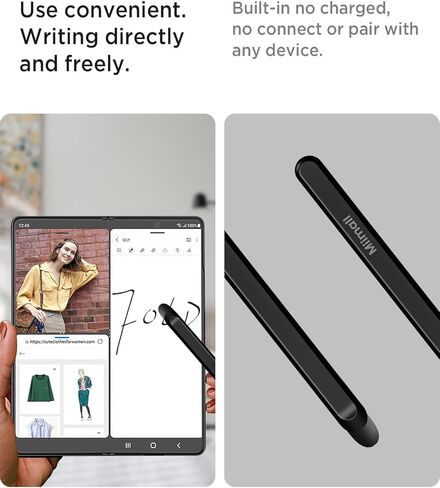 Miimall Stylus Pen for Samsung Galaxy Z Fold 7 6 5 Slim S Pen Fold Edition, Tilt Sensitivity, Pixel Precision Stylus Pencil for Pixel fold, Compatible for All Touch Screen iPhone iPad Android Tablet in Kuwait