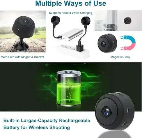 A9 Mini Wireless Surveillance Camera 1080p WiFi Security Monitoring Remote Monitor, Camera, Smart Home in Kuwait