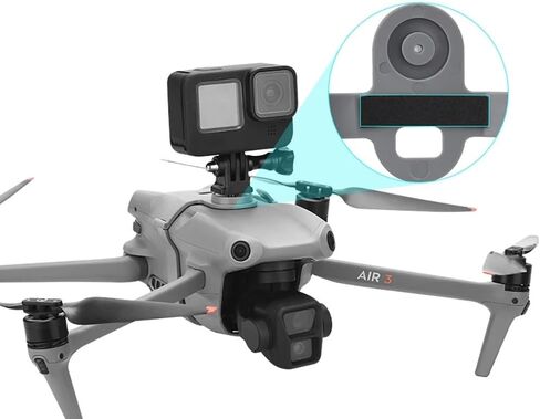 حامل تمديد علوي لـ DJI Air 3/Air 3S Drone محول حامل لـ Gopro 11/10/X3 ملحقات دعائم تثبيت كاميرا الحركة in Kuwait