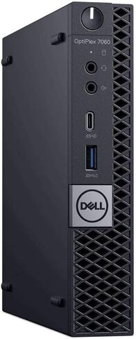 كمبيوتر Dell OptiPlex 7060 Mini PC، Intel Core i7-8700T، ذاكرة الوصول العشوائي 8 جيجابايت، 256 جيجابايت SSD، الماوس ولوحة المفاتيح، 7060 Micro Desktop، Windows 11 Pro (متجدد) in Kuwait