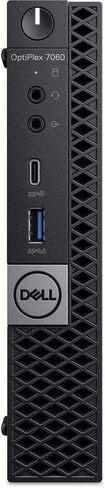 كمبيوتر Dell OptiPlex 7060 Mini PC، Intel Core i7-8700T، ذاكرة الوصول العشوائي 8 جيجابايت، 256 جيجابايت SSD، الماوس ولوحة المفاتيح، 7060 Micro Desktop، Windows 11 Pro (متجدد) in Kuwait