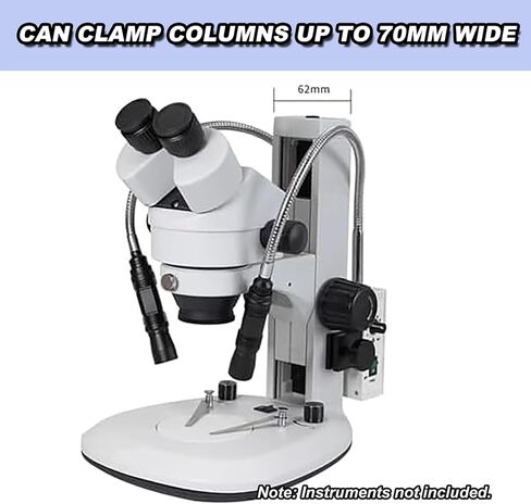 Fiber Optic Microscope Illuminator, with Dual Gooseneck LEDs, 500mm Flexible Light Tube, 6000K Cool Light, Adjustable Aperture for Stereo Zoom Microscopes, Lab Imaging in Kuwait