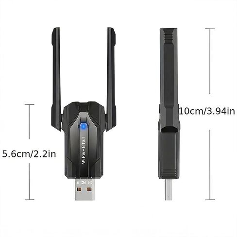 محول USB بلوتوث واي فاي لأجهزة متعددة، نقل جيجابت عالي السرعة ثنائي النطاق، سطح المكتب، الكمبيوتر المحمول، PS5 in Kuwait