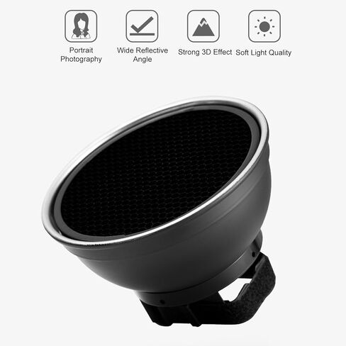 Cuifati Square Flash Softbox, with Grid and Diffuser, Wide Angle Illumination for Strobe Flash Light in Kuwait