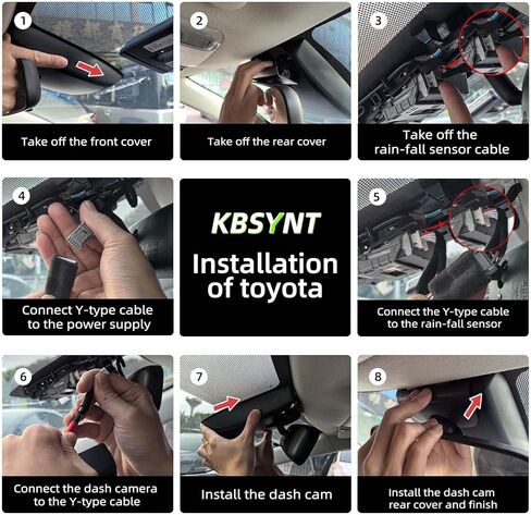 Front 4K Dash Cam for Toyota Sienna 2021 2022 2023 2024 2025 2026 LE Limited XLE Platinum XSE (XL40),OEM-Style, Built-in WiFi & APP,Loop Recording,G-Sensor,64GB in Kuwait