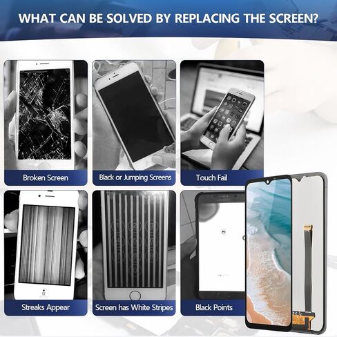 بديل شاشة Samsung Galaxy XCover6 Pro لهاتف Samsung XCover6 Pro SM-G736U مجموعة محول رقمي لشاشة تعمل باللمس مع أدوات (أسود) in Kuwait