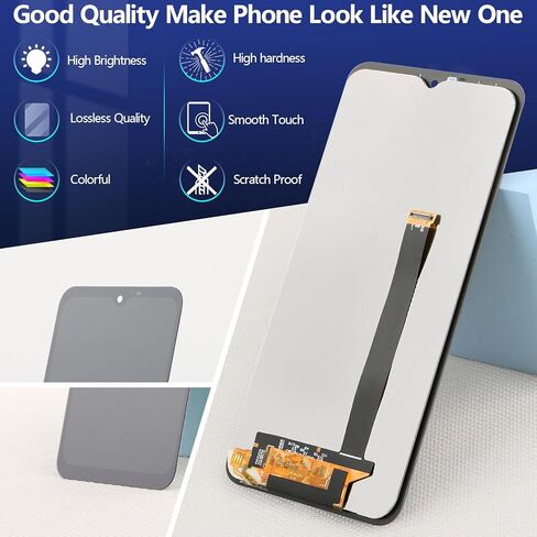 بديل شاشة Samsung Galaxy XCover6 Pro لهاتف Samsung XCover6 Pro SM-G736U مجموعة محول رقمي لشاشة تعمل باللمس مع أدوات (أسود) in Kuwait