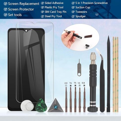 بديل شاشة Samsung Galaxy XCover6 Pro لهاتف Samsung XCover6 Pro SM-G736U مجموعة محول رقمي لشاشة تعمل باللمس مع أدوات (أسود) in Kuwait