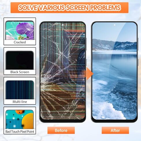 شاشة غير أصلية لهاتف Samsung Galaxy S21 5G بديلة لشاشة Samsung G991 LCD SM-G991B، SM-G991U أجزاء إصلاح مجموعة التحويل الرقمي التي تعمل باللمس مع إطار (أسود بدون وظيفة بصمة الإصبع) in Kuwait