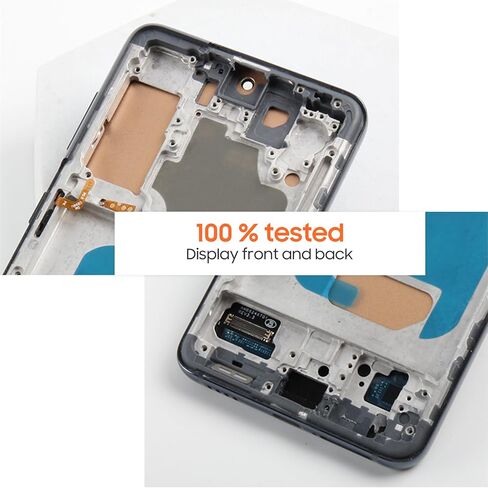 شاشة غير أصلية لهاتف Samsung Galaxy S21 5G بديلة لشاشة Samsung G991 LCD SM-G991B، SM-G991U أجزاء إصلاح مجموعة التحويل الرقمي التي تعمل باللمس مع إطار (أسود بدون وظيفة بصمة الإصبع) in Kuwait