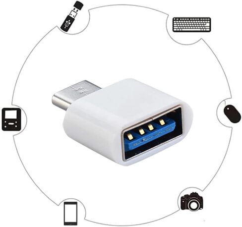 محول صغير للكمبيوتر اللوحي، مقسم للهاتف المحمول من النوع C، مقسم USB C ومحول شحن، ملحقات الهاتف الخلوي، محمول خفيف الوزن، Micro USB أنثى إلى نوع C ذكر من النوع C، أبيض in Kuwait