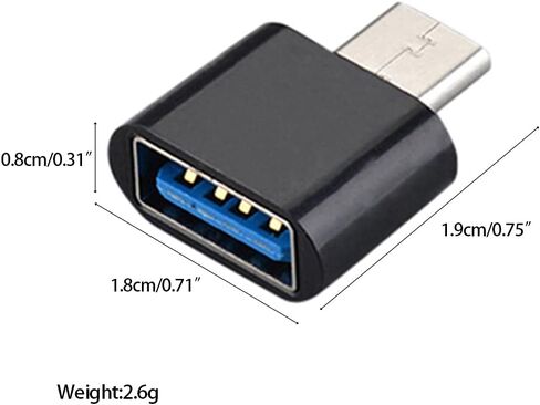 محول صغير للكمبيوتر اللوحي، مقسم للهاتف المحمول من النوع C، مقسم USB C ومحول شحن، ملحقات الهاتف الخلوي، محمول خفيف الوزن، Micro USB أنثى إلى نوع C ذكر من النوع C، أبيض in Kuwait