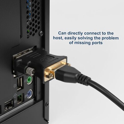 2 قطعة محول DVI إلى VGA، DVI ذكر إلى VGA أنثى عالي السرعة DVI-I24+5 محول منافذ 24+1 Pin VGAto DVICable لـ DVD HDTV Plasma وجهاز العرض in Kuwait