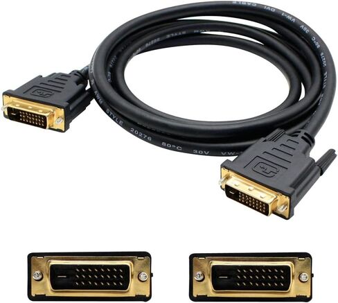 AddOn 30.48cm (1.00ft) DVI-D Dual Link (24+1 Pin) Male to Male Black Cable in Kuwait