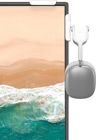 Headphone Holder for Screen, Plastic Headphone Stand, Headset Stand Suitable for AirPods Max, Sony, Bose, Beats and More (black) in Kuwait