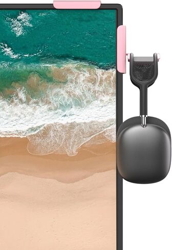 حامل سماعة رأس للشاشة، حامل سماعة رأس بلاستيكي، حامل سماعة رأس مناسب لأجهزة AirPods Max وSony وBose وBeats والمزيد (أسود) in Kuwait