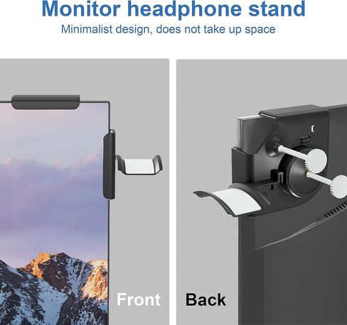 حامل سماعة رأس للشاشة، حامل سماعة رأس بلاستيكي، حامل سماعة رأس مناسب لأجهزة AirPods Max وSony وBose وBeats والمزيد (أسود) in Kuwait