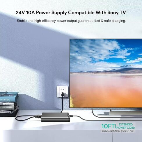 استبدال مصدر الطاقة HKY 24V 10A 240W لجهاز SONY ACDP-240E01 ACDP-240E02 Fit XBR-65X900E 55X9400E 65X9400E 65X900E 65X905E 65X930D 75X900E 75X900E 65X930E سلك محول الطاقة للتلفزيون الذكي LED XBR-55X930E in Kuwait