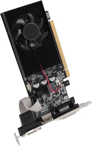 بطاقة رسومات Yosoo Health Gear GT210 بسعة 1 جيجابايت DDR3 64 بت، بطاقة ألعاب PCIe 2.0 بسرعة 589 ميجاهرتز مع واجهة وسائط متعددة عالية الدقة DVI VGA لأجهزة كمبيوتر الوسائط المتعددة المكتبية in Kuwait
