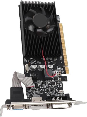 بطاقة رسومات Yosoo Health Gear GT210 بسعة 1 جيجابايت DDR3 64 بت، بطاقة ألعاب PCIe 2.0 بسرعة 589 ميجاهرتز مع واجهة وسائط متعددة عالية الدقة DVI VGA لأجهزة كمبيوتر الوسائط المتعددة المكتبية in Kuwait