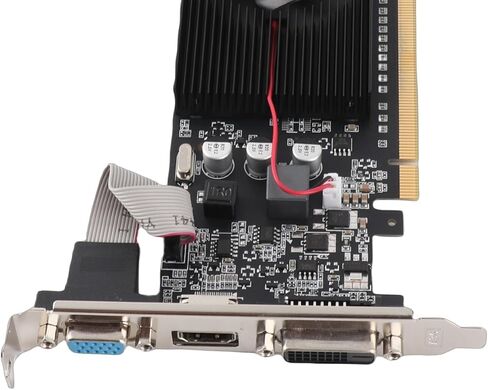 بطاقة رسومات Yosoo Health Gear GT210 بسعة 1 جيجابايت DDR3 64 بت، بطاقة ألعاب PCIe 2.0 بسرعة 589 ميجاهرتز مع واجهة وسائط متعددة عالية الدقة DVI VGA لأجهزة كمبيوتر الوسائط المتعددة المكتبية in Kuwait