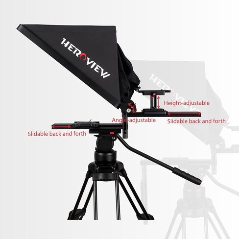 Heroview D Series 19 بوصة عالية السطوع شاشة واحدة ستوديو ملقن 1000nits HDMI/VGA، برنامج متضمن، زجاج مقسى سهل الإعداد، للاستوديوهات، البث المباشر، التعليم، إطار التصنيع باستخدام الحاسب الآلي in Kuwait