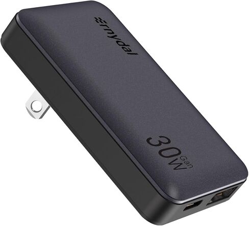 45W GaN Fast Charger Foldable Plug, Dual Port USB C Wall Charger with PD 3.0 QC 3.0, Compact Power Adapter for iPhone 15/14/13 Pro Max, Samsung Galaxy S24/S23, iPad, MacBook Air in Kuwait