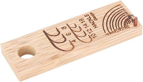 2PCS Wooden Fly Tying Gauge – Compact 7.6cm Fish Hook Measuring Ruler for Hook Size Comparison & Tackle Organization, Lightweight Wooden Tool in Kuwait