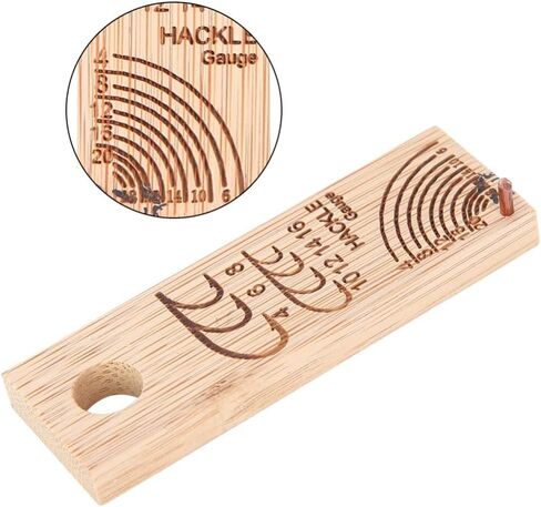 2PCS Wooden Fly Tying Gauge – Compact 7.6cm Fish Hook Measuring Ruler for Hook Size Comparison & Tackle Organization, Lightweight Wooden Tool in Kuwait