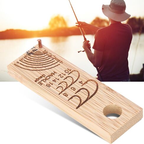 2PCS Wooden Fly Tying Gauge – Compact 7.6cm Fish Hook Measuring Ruler for Hook Size Comparison & Tackle Organization, Lightweight Wooden Tool in Kuwait