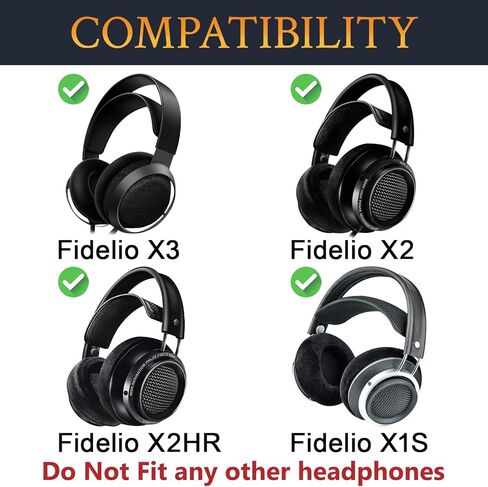 استبدال وسائد الأذن من جل التبريد من SOULWIT لسماعات الرأس Philips Fidelio X2HR/X3/X2/X1S، ووسائد الأذن بنسيج الحرير الجليدي، وإسفنج عالي الكثافة - أسود in Kuwait