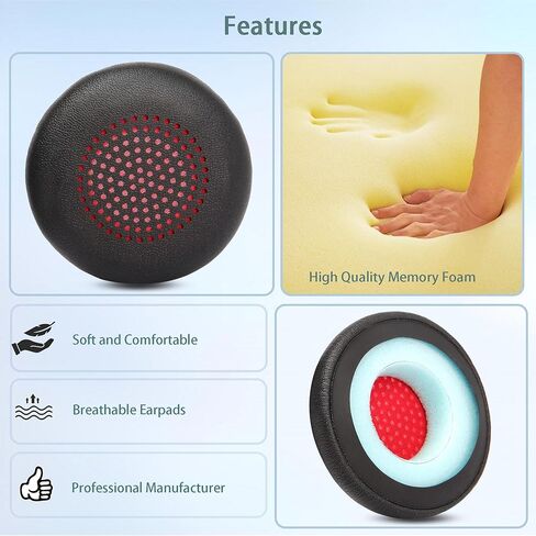 Voyager Focus 2 UC Headset Ear Pads Replacement,Voyager 4320 UC Earpads Compatible with Poly Voyager 4320 UC/4310 UC/Voyager Focus UC/Voyager Focus 2 UC Headsets(Protein Leather Ear Cushions) in Kuwait