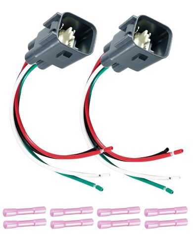 4-Wire Tail Light Connector Harness Plug Fit for Jeep Wrangler 2.4L 2.5L 4.0L 1998-2006 Replace 56018648AC 56018649AC 56018649AD 56018648AD, 2PCS in Kuwait