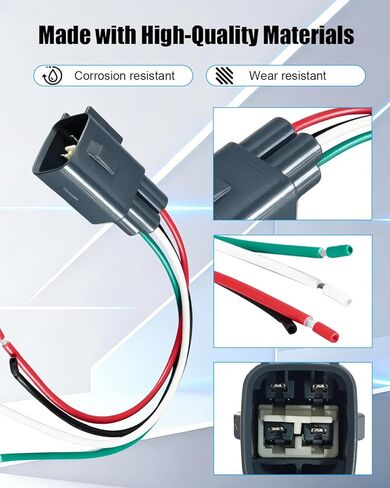 4-Wire Tail Light Connector Harness Plug Fit for Jeep Wrangler 2.4L 2.5L 4.0L 1998-2006 Replace 56018648AC 56018649AC 56018649AD 56018648AD, 2PCS in Kuwait