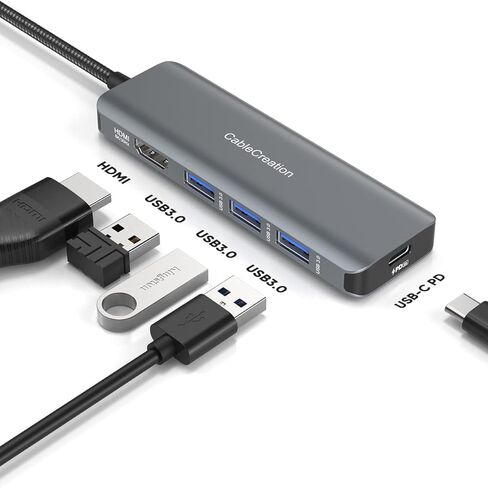 حزمة CableCreation 8K HDMI USB C Hub مع كابل USB C إلى USB قصير in Kuwait