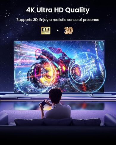 مقسم HDMI 4 في 1، يدعم النسخ/النسخ من شاشة مصدر واحدة إلى 4 شاشات HDM (نسخ الشاشة فقط، غير قابل للتوسيع)، مقسم HDMI بـ 4 منافذ للتلفزيون ثلاثي الأبعاد، 1080 بكسل، UHD (كابل HDMI غير متضمن) in Kuwait