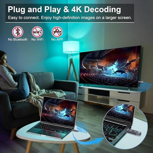 جهاز إرسال واستقبال HDMI لاسلكي TTQ، موسع HDMI لاسلكي TTQ يدعم 4K، غطاء معدني، شاشة LED، نطاق 100 قدم، 2.4G&5G، للكمبيوتر/الكمبيوتر المحمول/الكاميرا/HDTV/جهاز العرض/صندوق التلفزيون in Kuwait