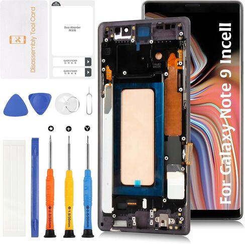 InCell Note 9 LCD (بدون وظيفة بصمة الإصبع) مع استبدال شاشة إطار أسود منتصف الليل لهاتف Samsung Galaxy Note 9 N960U N960F N960W LCD مجموعة رقمية تعمل باللمس in Kuwait