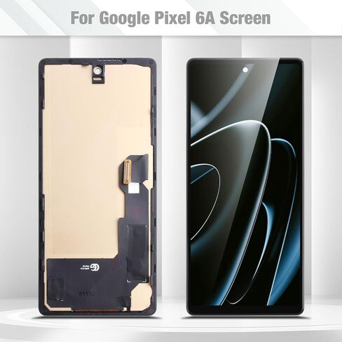 استبدال شاشة Google Pixel 6A لشاشة Pixel 6A LCD G1AZG، GX7AS، GB62Z أجزاء إصلاح مجموعة رقمنة الشاشة التي تعمل باللمس مع إطار (بدون وظيفة بصمة الإصبع، Incell) in Kuwait