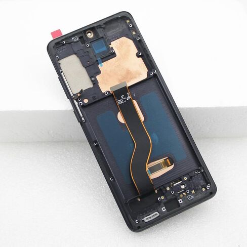 شاشة OLED لهاتف Samsung Galaxy S20 Plus 5G G986 بديلة لشاشة Samsung Galaxy S20 Plus G985 OLED مجموعة محول رقمي لشاشة تعمل باللمس مع أدوات (مع بصمة الإصبع، إطار أسود) in Kuwait