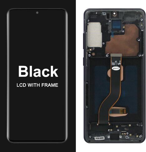 شاشة OLED لهاتف Samsung Galaxy S20 Plus 5G G986 بديلة لشاشة Samsung Galaxy S20 Plus G985 OLED مجموعة محول رقمي لشاشة تعمل باللمس مع أدوات (مع بصمة الإصبع، إطار أسود) in Kuwait