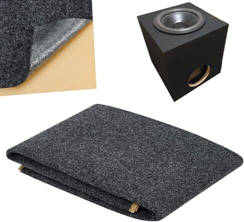 OLYCRAFT 39.4x39.4 Inch Black Subwoofer Box Carpet 1.5mm Thick Self-Adhesive Felt Sheet Trunk Liner Carpets with Black Adhesive Back Underfelt Carpet for Speaker System Coverage Area and Car Interior in Saudi Arabia